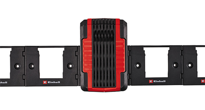 the PXC Battery Mounting Gadget with a Einhell Power X-Change battery