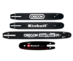Chainsaw guide bars from Einhell and Oregon – suitable for various models.