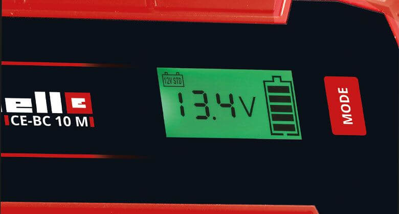 battery charger power supply mode display